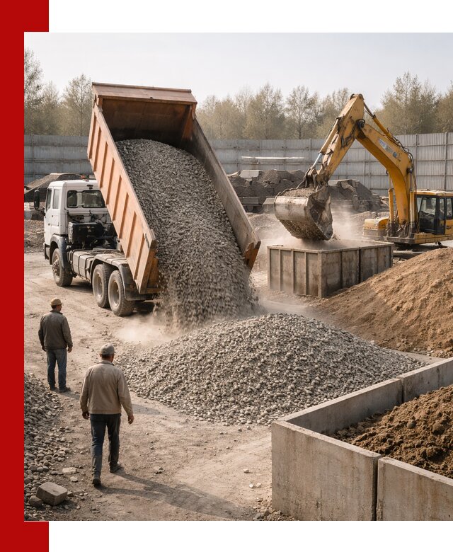 Доставка нерудных материалов с погрузкой и разгрузкой в Печоре