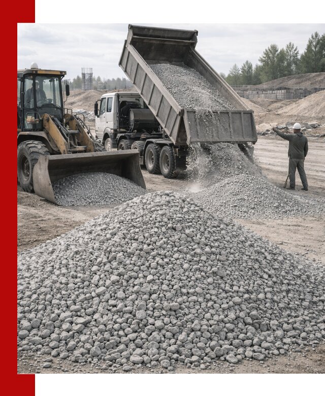 Доставка известнякового щебня фр. 5–20 в Печоре