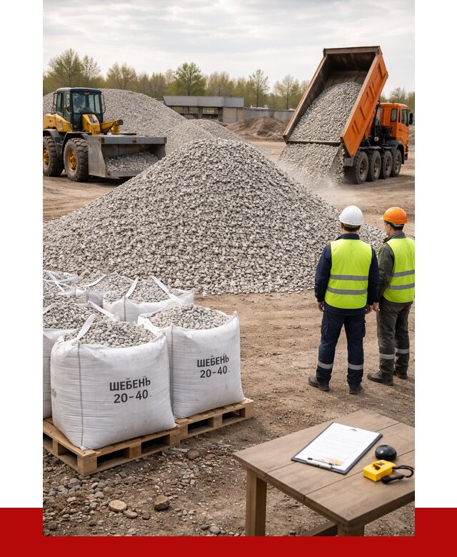 Известняковый щебень 20-40 в Печоре от 2138 р. ПРОНЕРУДПчр