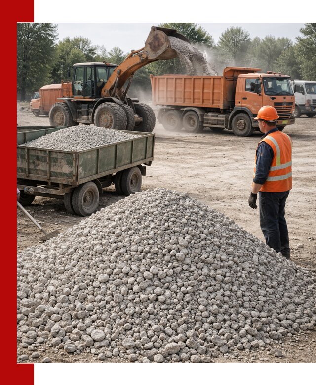 Доставка известнякового щебня фракция 20–40 в Печоре