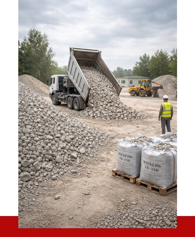 Известняковый щебень фракция 70-150 в Печоре от 1273 р. | ПРОНЕРУДПчр