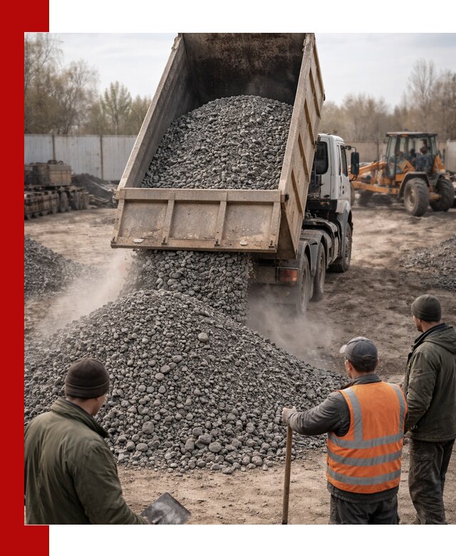 Доставка шлакового щебня в удобные сроки по выгодной цене в Печоре