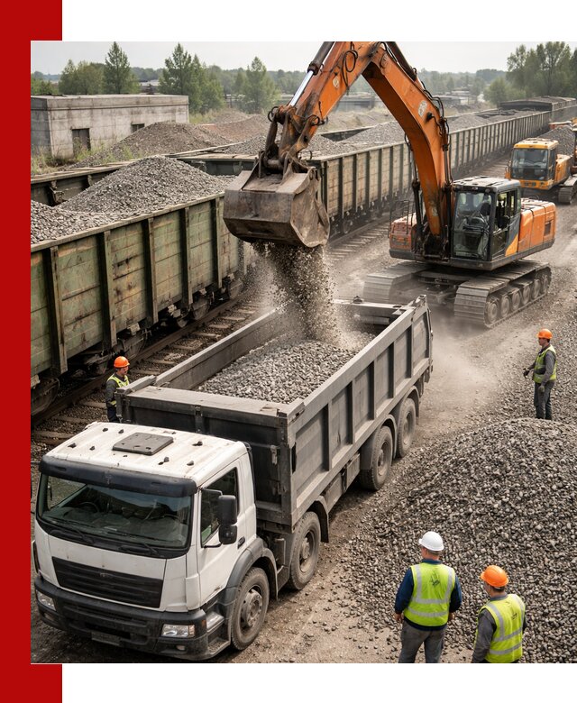 Железнодорожный щебень фракция 25–60 для поставок в Печоре