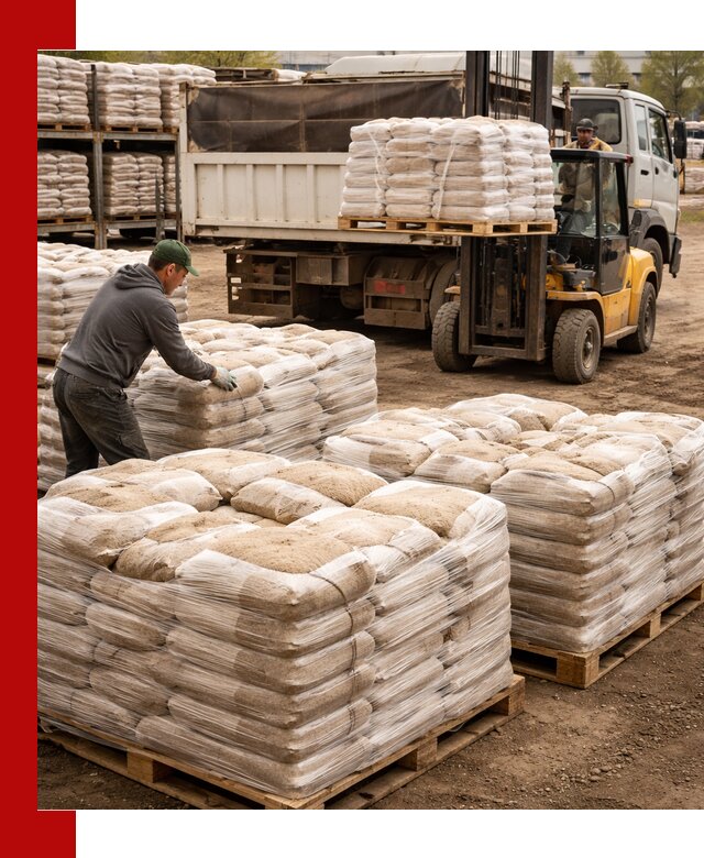 Карьерный песок в мешках с доставкой в Печоре