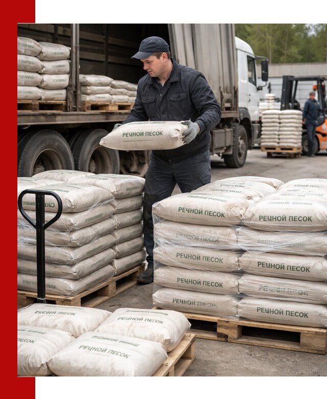 Речной песок в мешках с доставкой в Печоре
