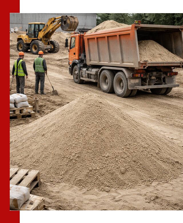 Доставка и продажа мытого речного песка в Печоре