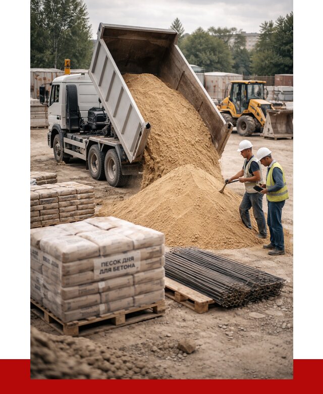 Песок для бетона в Печоре от 2546 р. с доставкой, ПРОНЕРУДПчр