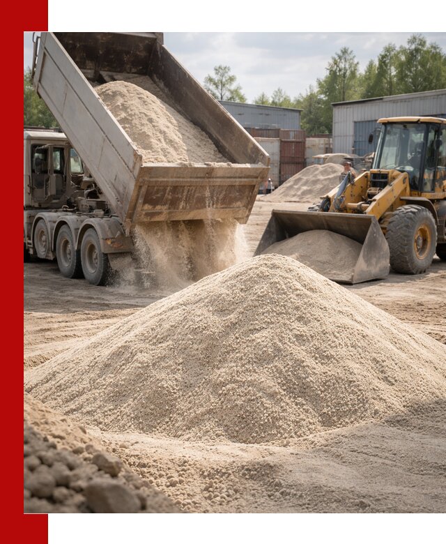 Кварцевый песок с доставкой в Печоре для строительных работ