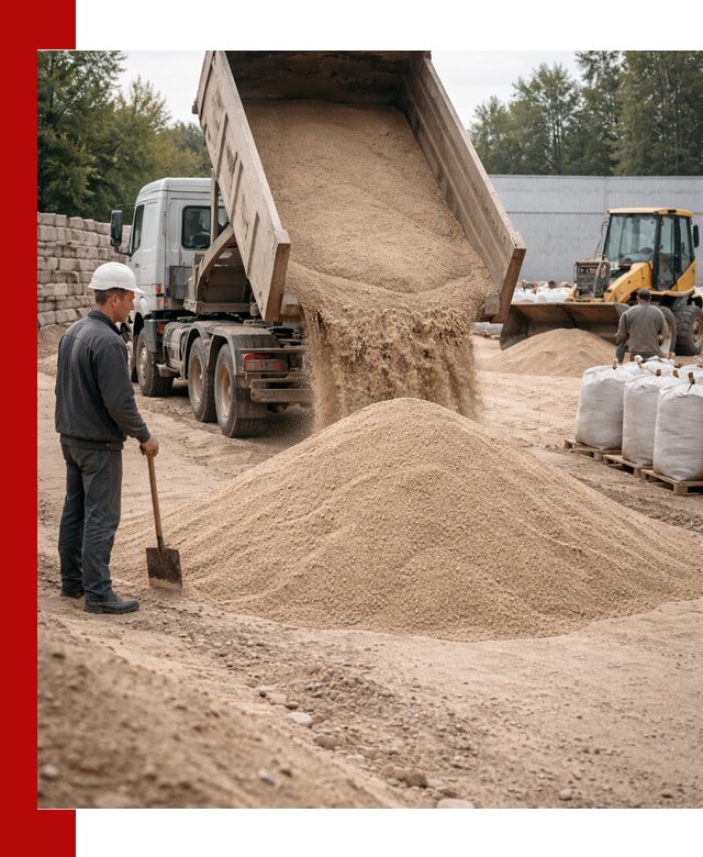 Кварцевый песок фракция 0–3 мм с доставкой в Печоре
