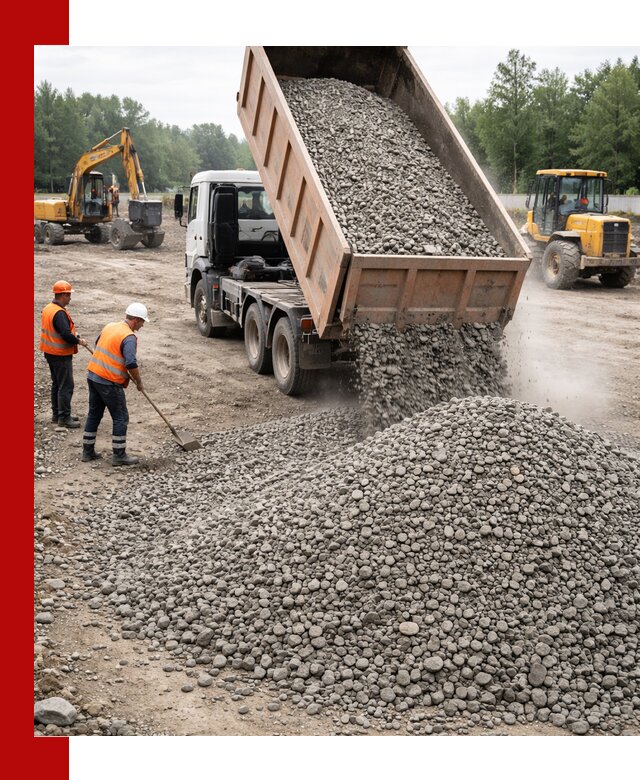 Доставка гравия фракции 40-70 в Печоре оптом и в розницу