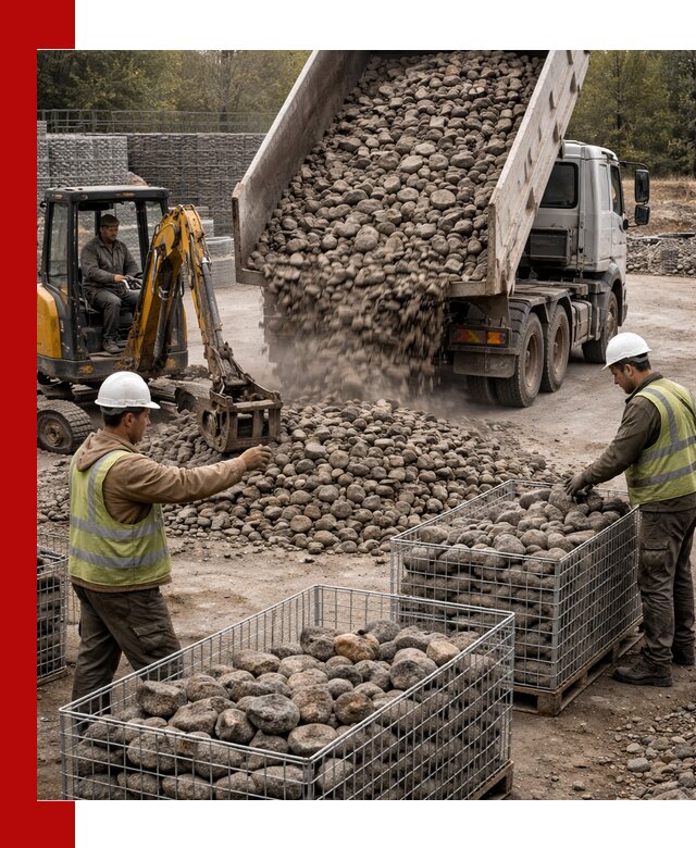 Камень для габионов фракция 100–201 в Печоре