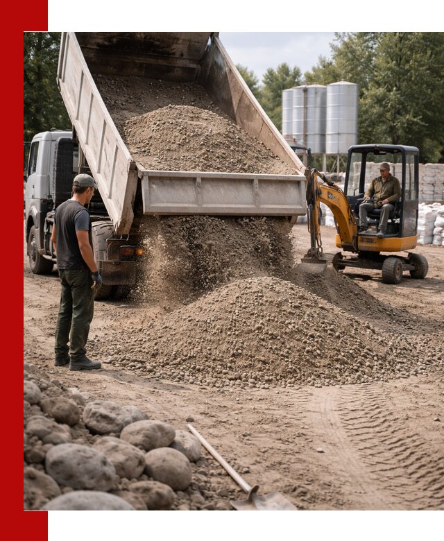 Доставка ПГС С3 в Печоре самосвалами и миксерами