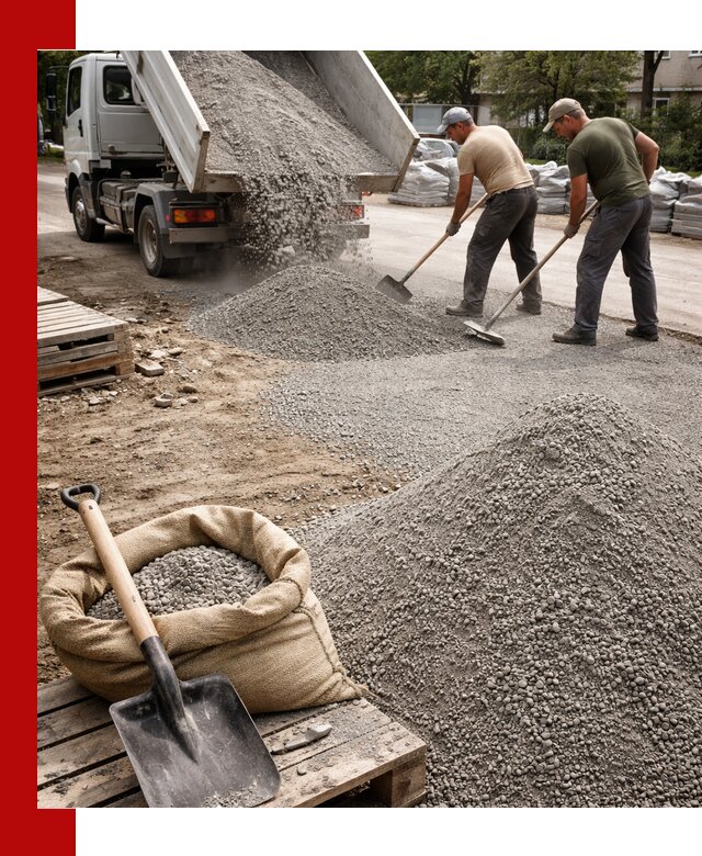 Отсев для тротуарной плитки в Печоре — доставка и укладка