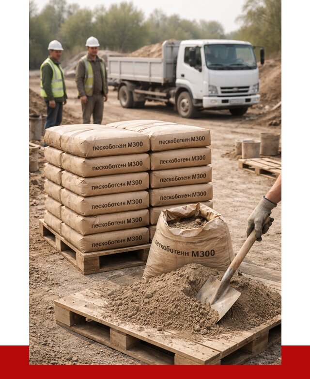 Пескобетон М300 в Печоре с доставкой от 4735 р. за куб | ПРОНЕРУДПчр