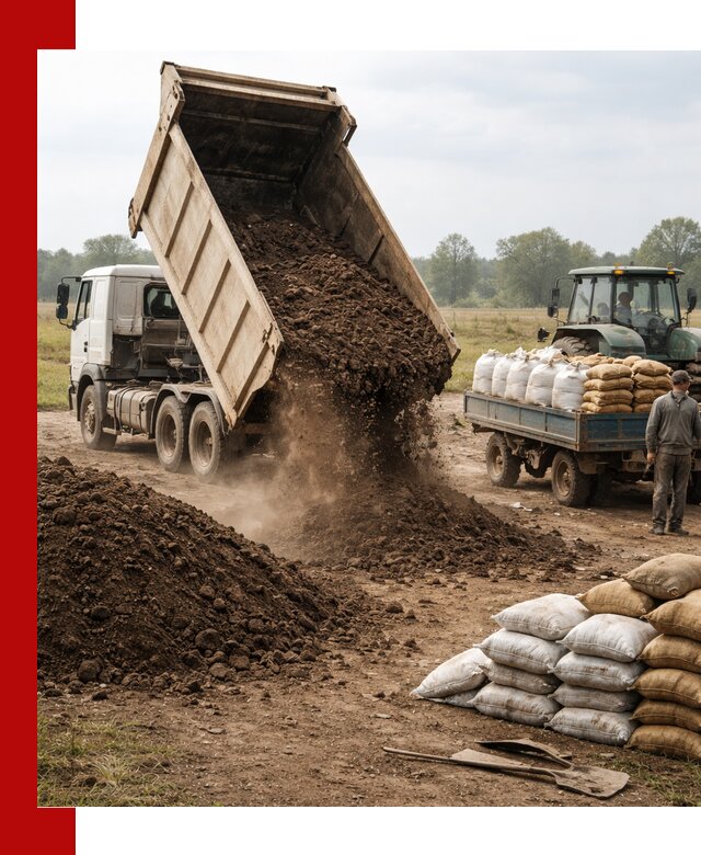 Доставка грунта и удобрений оптом в Печоре для сельхоз и строительства