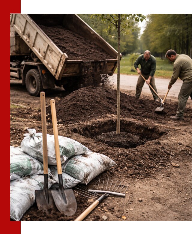 Грунт для посадки деревьев в Печоре — доставка и подготовка почвы