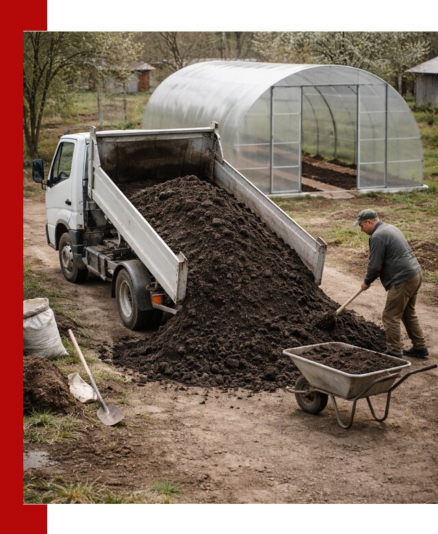 Чернозем для теплицы с доставкой в Печоре