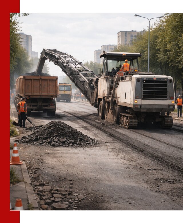 Фрезерованный асфальт в Печоре — удаление и вывоз старого покрытия