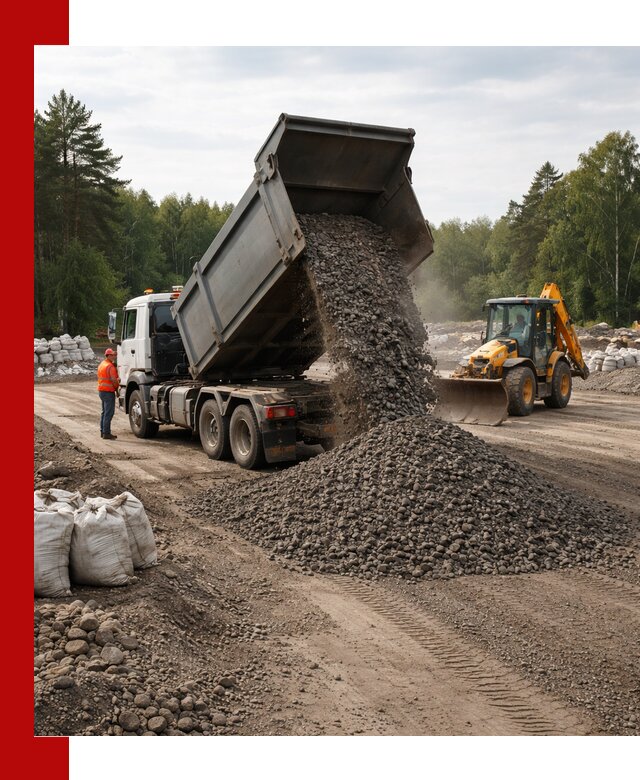 Доставка дробленого асфальта в Печоре для дорожных работ