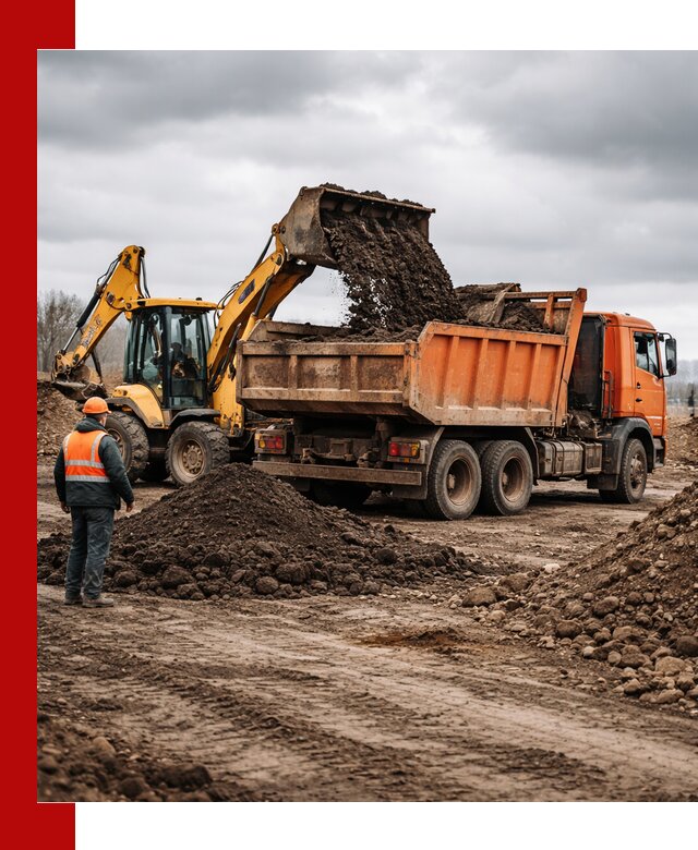 Вывоз грунта и строительного мусора в Печоре грузовыми самосвалами
