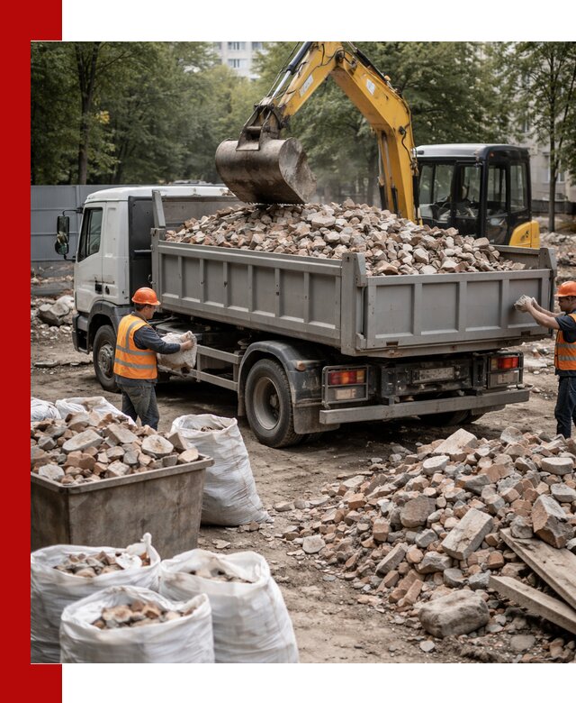 Вывоз строительного мусора в Печоре с самосвалами и контейнерами