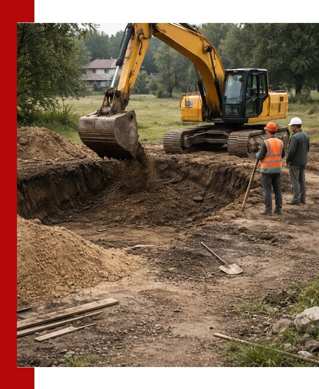 Рытье котлована под фундамент в Печоре (быстро и недорого)