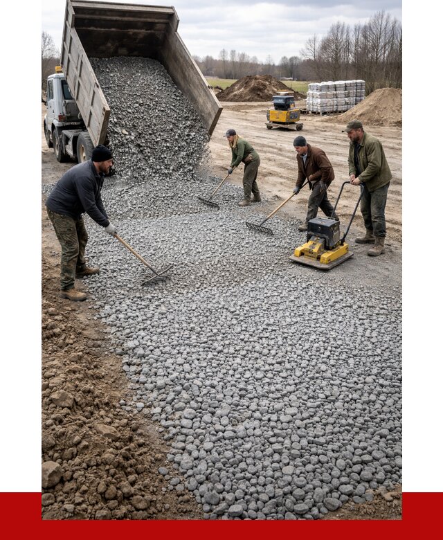 Устройство щебеночной подушки в Печоре от 4582 р. ПРОНЕРУДПчр