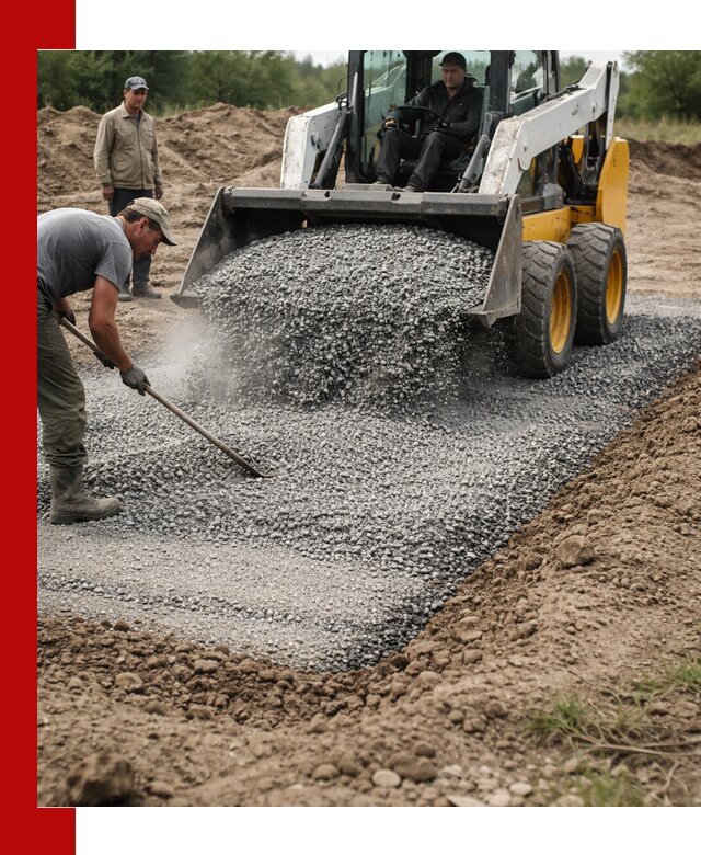 Устройство щебеночной подушки в Печоре для дорог и фундаментов